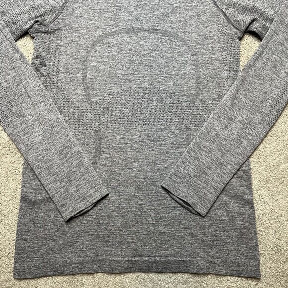 Lululemon Swiftly Tech Shirt Women 8 / 10 Long Sleeve Gray Top Run Yoga Workout - Picture 4 of 11